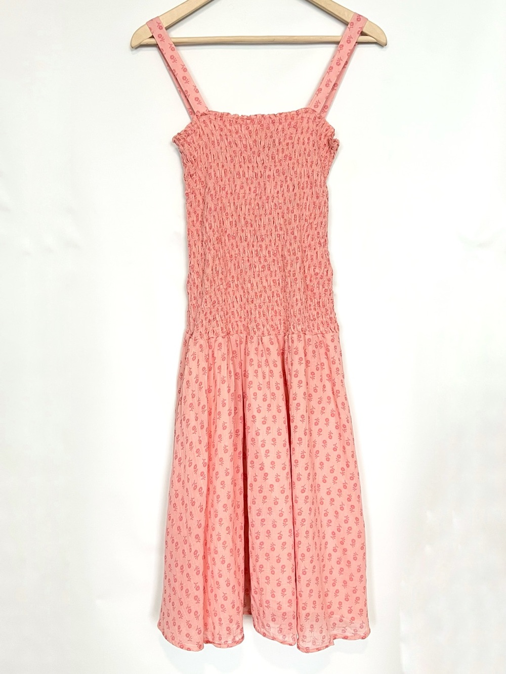 Hatch Evie Dress Pink Ditsy Floral Smocked Maternity Dress Small - Picture 3 of 7